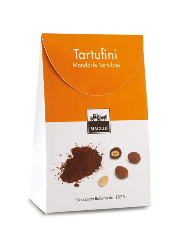 Cioccolato Maglio Cioccolatini Tartufini Fondente Mandorle 62%